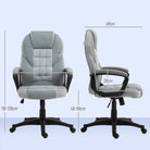 HOMCOM Faux Leather Office Chair - Grey - anydaydirect
