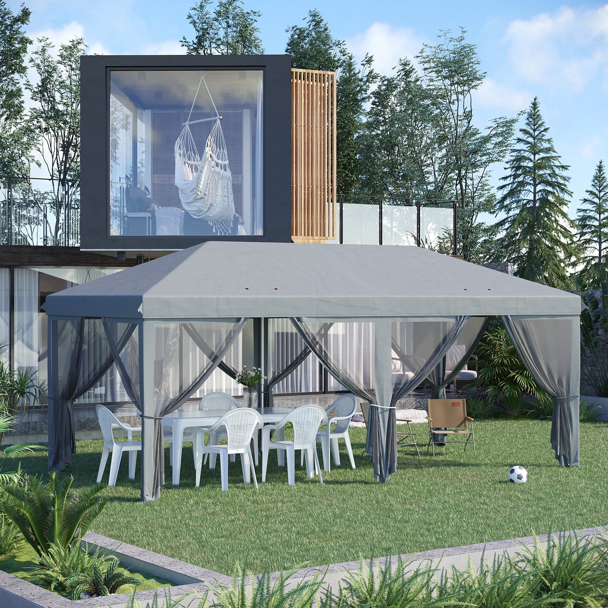 ikea tent outdoor Outsunny 3x6m Eco-Friendly Pop-Up Gazebo