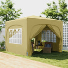Outsunny 3 x 3m Pop-Up Gazebo Shelter, with Accessories - Sand - anydaydirect