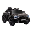 Kids Electric Ride On Car HOMCOM 6V Audi RS Q8 Licensed Electric Car for Kids, Remote Control, Music & Lights, Jet Black - anydaydirect