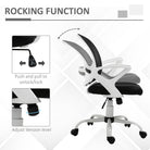 Vinsetto Office Chair Mesh Swivel Desk Chair with Lumbar Back Support Adjustable Height Armrests Black - anydaydirect