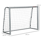SPORTNOW 8ft x 5ft Football Goal, Football Net for Garden with Ground Stakes, Quick and Simple Set Up - anydaydirect