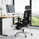 HOMCOM Ergonomic Office Chair, High Back Mesh Desk Chair, Black - anydaydirect