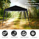 Outsunny 3 M x 3 M Base/ 2.5 M x 2.5 M Top Pop Up Gazebo with Carry Bag, Height Adjustable Slant Leg Party Tent Instant Event Shelter for Garden, Patio, Black - anydaydirect
