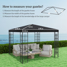 Outsunny 3 x 3(m) Gazebo Frame Replacement - Black - anydaydirect
