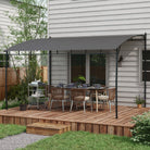 Outsunny 3 x 4m Metal Frame Pergola - Grey - anydaydirect