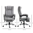 Vinsetto 6 Point Vibrating Massage Office Chair with Heat, Breathable Faux Leather Office Chair with High Back, Height Adjustable Grey - anydaydirect