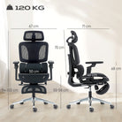 HOMCOM Ergonomic Office Chair Special, High Back Mesh Desk Chair, Black - anydaydirect