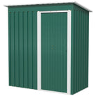 Outsunny 5 x 3ft Garden Storage Shed with Sliding Door and Sloped Roof Outdoor Equipment Tool Garden, Green - anydaydirect
