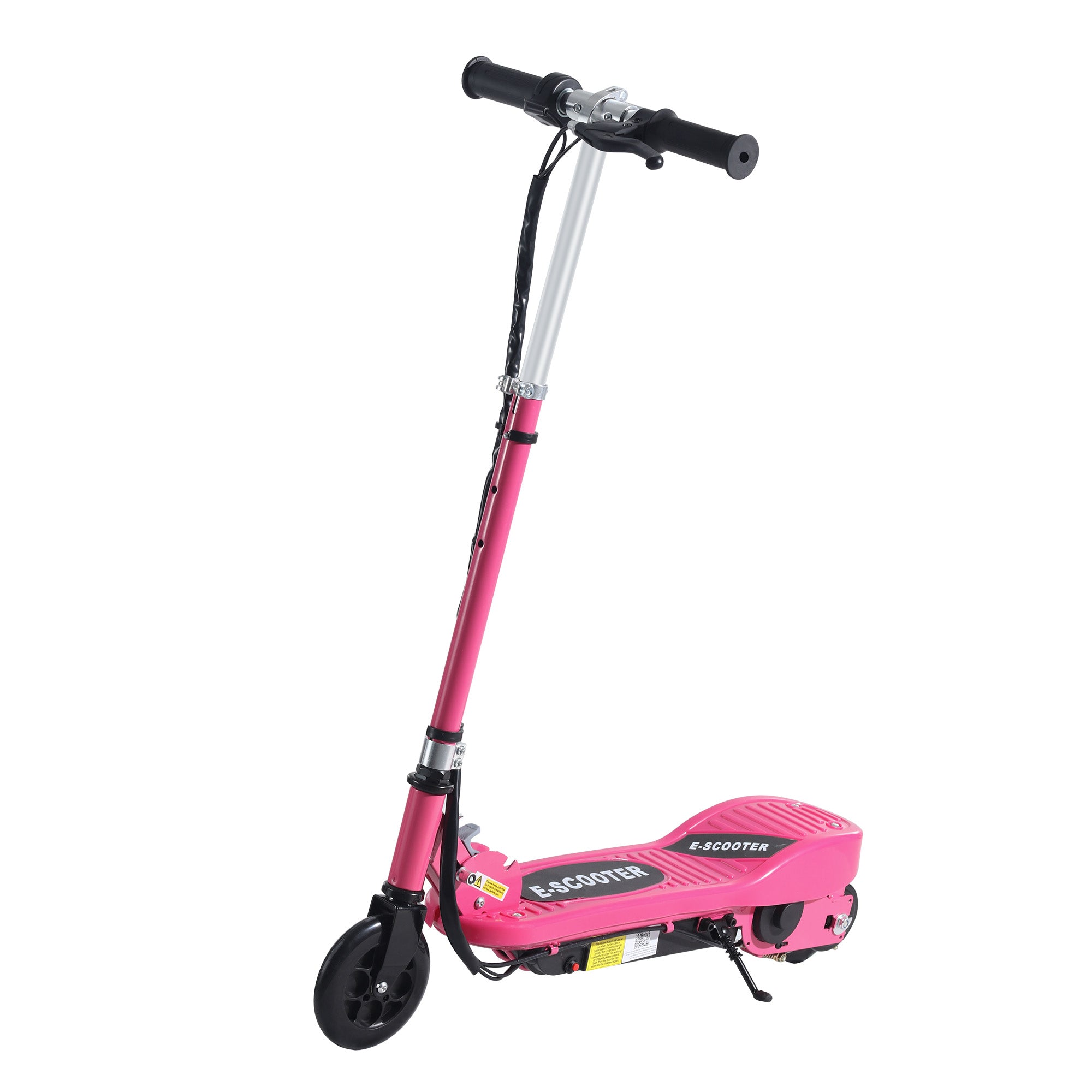 HOMCOM Folding Electric Kids Scooter Ride on Age 7-14, Pink - anydaydirect