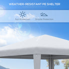 Outsunny 2.7m x 2.7m Garden Gazebo Marquee Party Tent Wedding Canopy Outdoor(White) - anydaydirect