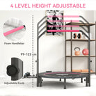 HOMCOM 48" Foldable Mini Fitness Trampoline, with Adjustable Foam Handle, Pink - anydaydirect