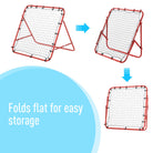 HOMCOM Rebounder Net, Practise Kickback Goal, for Teens, Adults Training - Red - anydaydirect