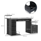 HOMCOM Computer Desk PC Workstation with Drawer Shelves CPU Storage Rack Home Office Furniture 152 x 60 x 88cm (BLACK) - anydaydirect