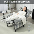 HOMCOM 160° Reclining Armchair, with Footrest - Grey - anydaydirect