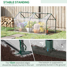 Outsunny Mini Greenhouse Portable Flower Planter Vegetable Grow House for Garden Backyard with Zipped Windows, 120 x 60 x 60 cm, Clear - anydaydirect
