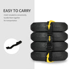 Outsunny 12KG Gazebo Weights Set of 4, Weights for Gazebo Legs with Reinforce Pins and Carry Belt, for Canopies Marquees Tents - anydaydirect