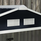 Outsunny Lockable Garden Shed Large Patio Roofed Tool Metal Storage Building Foundation Sheds Box Outdoor Furniture, 7ft x 4ft, Dark Grey - anydaydirect