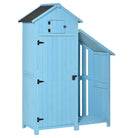 Outsunny Garden Shed Wooden Firewood House Storage Cabinet Waterproof Asphalt Roof Tool Organizer with Lockable Door, 180 x 130 x 55 cm - anydaydirect
