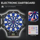 SPORTNOW Electronic Dartboard Set, with 31 Games, for Eight Players - anydaydirect