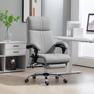 Vinsetto Faux Leather Massage Office Chair - Light Grey - anydaydirect