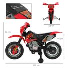 HOMCOM Electrifying Ride: 6V Motorbike for Petite Thrill-Seekers, Battery-Powered Scarlet Scooter - anydaydirect