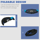 HOMCOM 40" Foldable Mini Fitness Trampoline, with Adjustable Foam Handle, Blue - anydaydirect