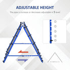 HOMCOM Double Sided Football Rebounder Net, Football Rebound Goal with Five Adjustable Angles, Blue - anydaydirect