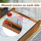 HOMCOM 2.5FT Tabletop Air Hockey Game Table Wooden Portable Party Gaming Toy for Kids Children Adult - anydaydirect