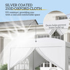 Outsunny 3 x 3m Pop Up Gazebo, Wedding Party Canopy Tent Marquee with Carry Bag and Windows, White - anydaydirect