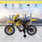 HOMCOM Kids Electric Motorbike Child Ride on Motorcycle 6V Battery Scooter (Yellow) - anydaydirect