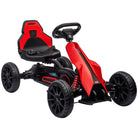 HOMCOM Children Pedal Go Kart, Kids Ride on Racer w/ Adjustable Seat, Shock Absorption EVA Tyres, Handbrake, for Kids Aged 3-8, Red - anydaydirect