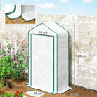 Outsunny Four-Tier Mini Greenhouse 2026, with Reinforced Plastic Cover - anydaydirect