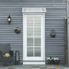 Outsunny Door Canopy Awning Outdoor Window Rain Shelter Cover for Front/Back Door Porch Clear 100 x 75cm - anydaydirect