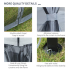 Outsunny 3m x 3m Hardtop Metal Frame Mesh Draped Gazebo Black - anydaydirect