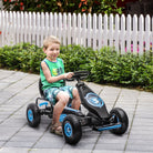 HOMCOM Kids Pedal Go Kart, with Adjustable Seat, Inflatable Tyres - Blue - anydaydirect
