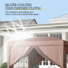 Outsunny 3 x 3 m Pop Up Gazebo, Wedding Party Canopy Tent Marquee with Carry Bag and Windows, Coffee - anydaydirect