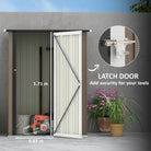 Outsunny  5ft x 3ft Garden Metal Storage Shed, Outdoor Tool Shed with Sloped Roof, Lockable Door for Equipment, Bikes, Brown - anydaydirect
