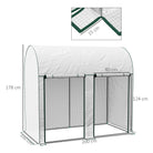 Outsunny 200 x 100cm Walk-In Greenhouse, with Zipped Doors - White - anydaydirect