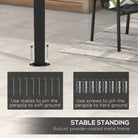 Outsunny 3 x 4m Metal Frame Pergola - Grey - anydaydirect