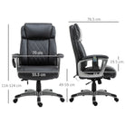 Vinsetto Massage Office Chair High Back with Armrest 6-Point Vibration Executive Chair with Adjustable Height Black - anydaydirect