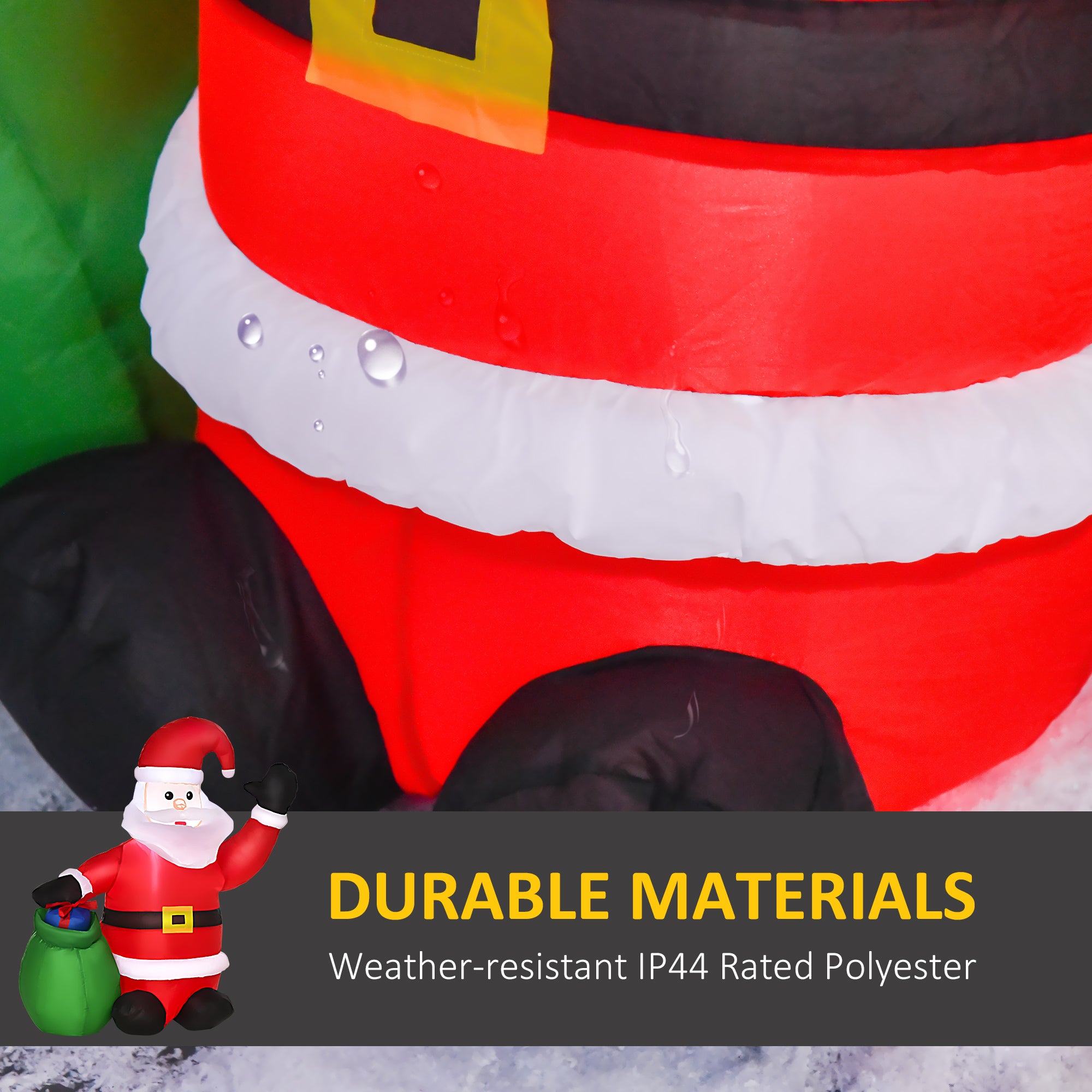 HOMCOM Inflatable Blow up Christmas Santa Claus 120cm LED Lighted Yard - anydaydirect