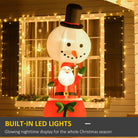 HOMCOM 2.5m Christmas Inflatable Decoration with Santa Claus on Snowman Hot Air Balloon, Blow Up Xmas Decor for Outdoor Indoor Home Garden Family - anydaydirect