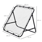 HOMCOM Adjustable Rebounder Net Kickback Target Goal for Teens Adults Training, Black - anydaydirect