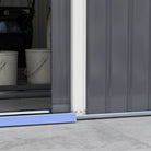 Outsunny 13 x 11ft Foundation Ventilation Steel Outdoor Garden Shed Grey - anydaydirect