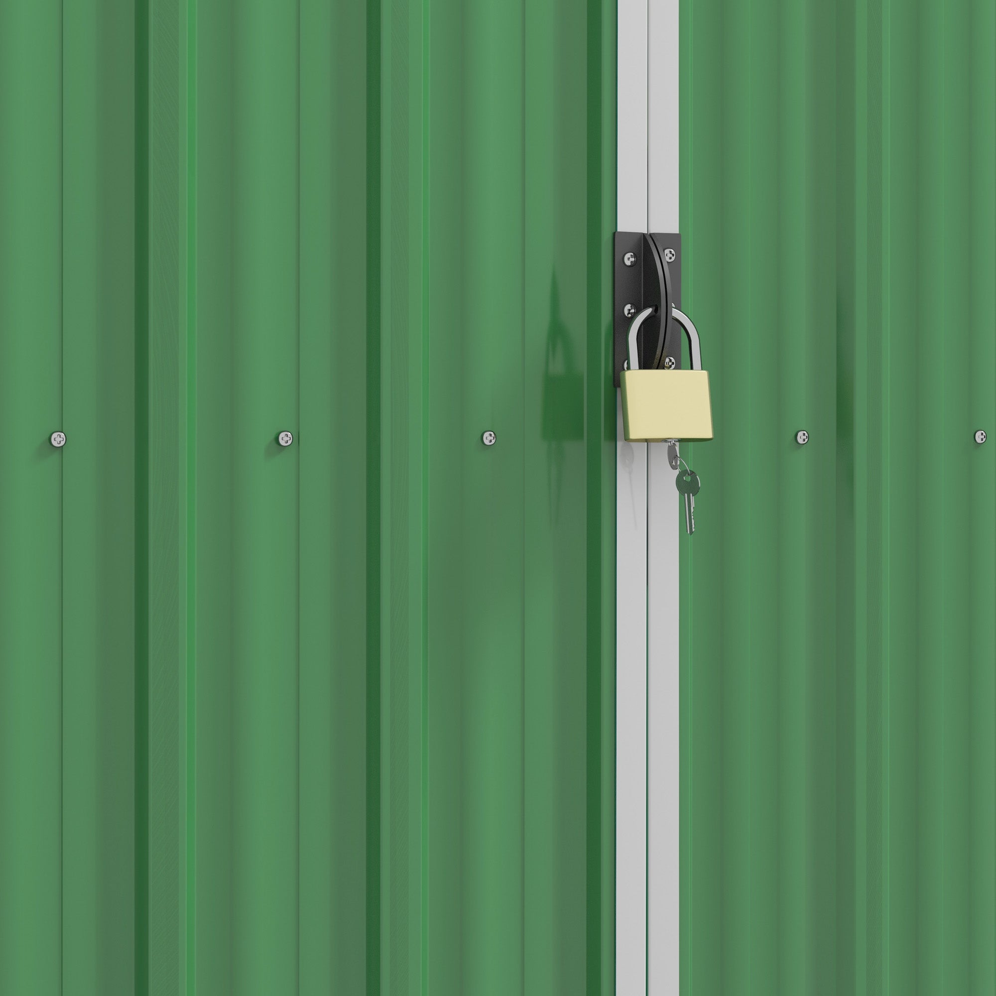 Outsunny 7.6 x 4.3ft Garden Storage Shed w/ Sliding Door Ventilation Window Sloped Roof Gardening Tool Storage Green - anydaydirect