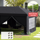 Outsunny 3 x 6m Pop-Up Gazebo, with Curtain Walls and Windows - Grey - anydaydirect