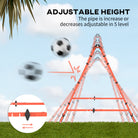 HOMCOM Double Sided Football Rebounder Net, Football Rebound Goal with Five Adjustable Angles, Orange - anydaydirect