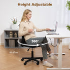 Vinsetto Computer Desk Chair, Armless Mesh Office Chair with Adjustable Height and Rolling Wheels, Black - anydaydirect