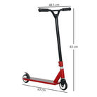 HOMCOM Stunt Scooter, 360° Entry Level Tricks Scooter w/ Lightweight Aluminium Deck and ABEC 7 Bearing, For Age 14+ Beginners, Red - anydaydirect